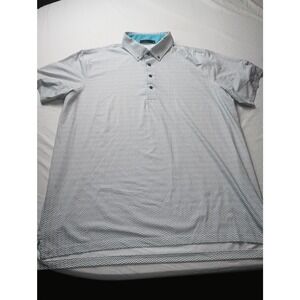 Greyson White and Black Patterned Polo Shirt